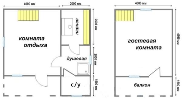 Варианты проекта бани 6 на 3: рассматриваем в деталях – всё о банях