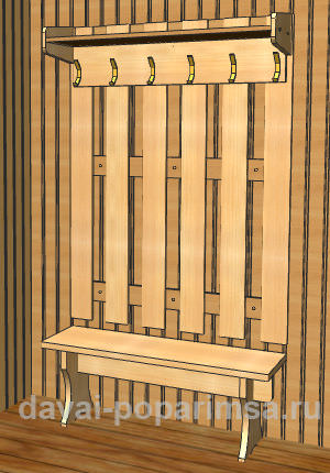 Вешалка в баню своими руками: чертежи деревянных вешалок, как сделать из дерева крючки – всё о банях