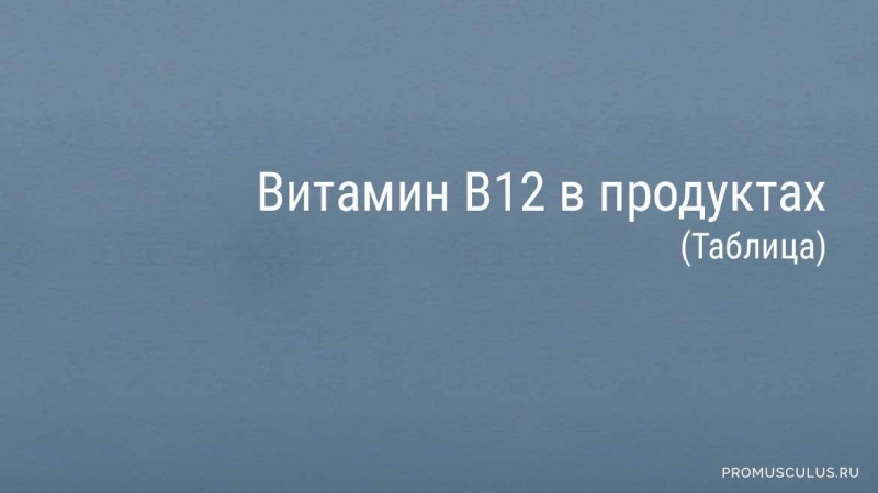 Витамин в12 где содержится больше всего
