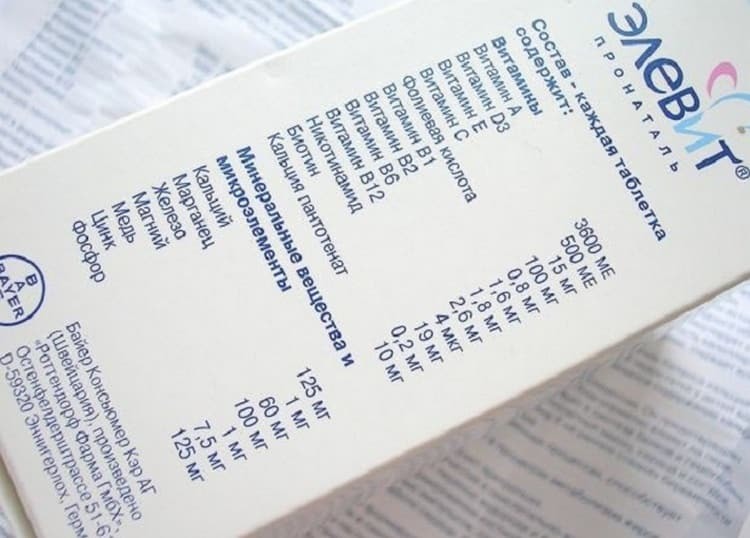 Витамины элевит пронаталь состав