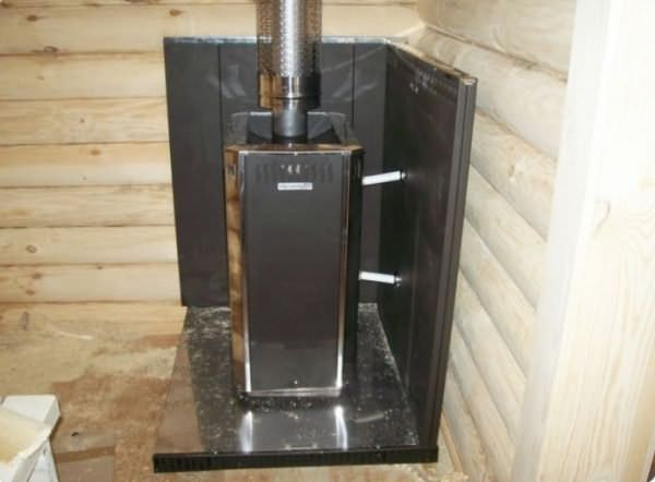 Защита стен бани от жара печи: минеритовые плиты, отделка железной печи, изоляция от стен, чем отделать, обшить ограждение, минерит для теплоизоляции – всё о банях