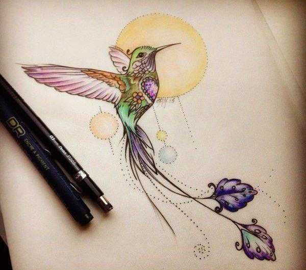 Значение, которым обладает красочное тату с колибри — символика, кому подходит