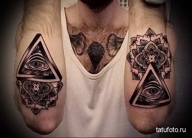 Значение, которым обладает тату глаз в треугольнике — символика, кому подходит