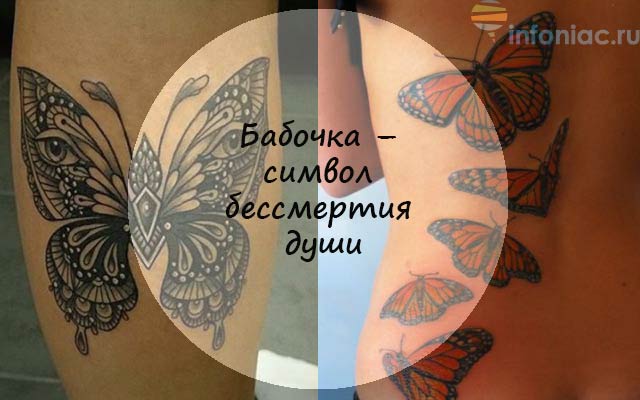 Значение, которым обладает татуировка в виде бабочки