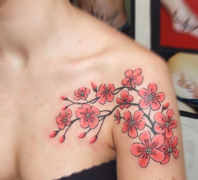 Значение нежного и красивого тату сакуры — что символизирует и кому подходит