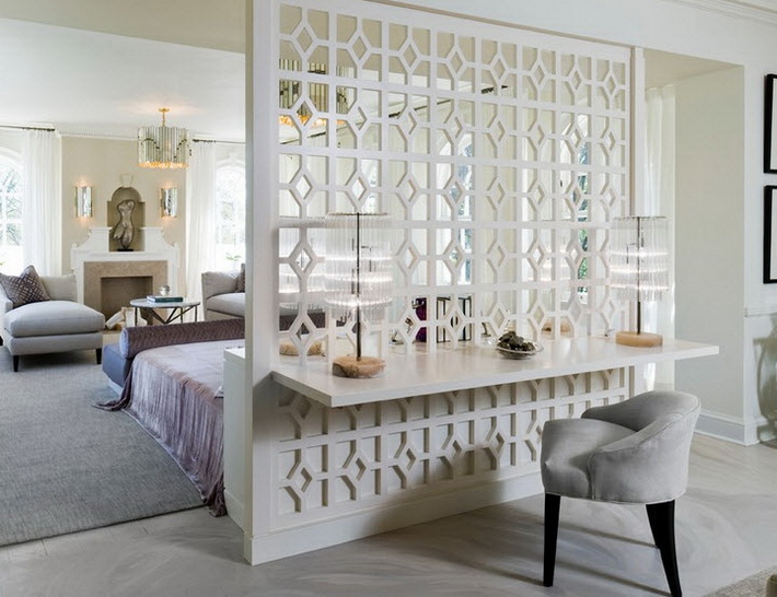 Перегородка для зонирования комнаты — модно, функционально, декоративно