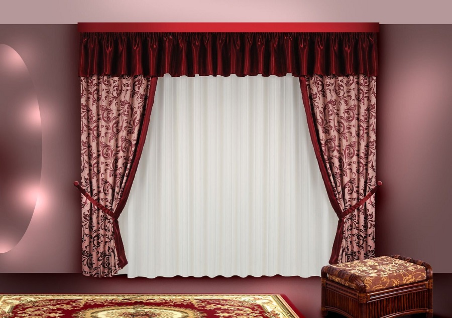 Преимущества штор с ламбрекеном в спальне
