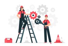 Монтаж держателей желоба водосточной системы