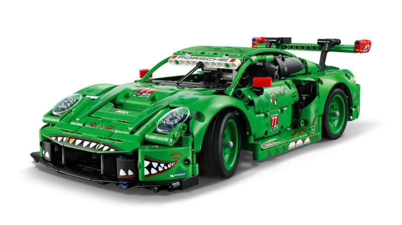 Lego представила набор с Porsche в ливрее тираннозавра