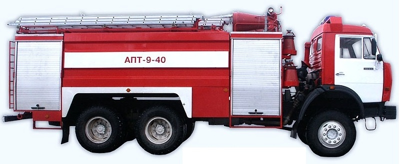 Автомобиль доставки пенообразователя на место пожара.