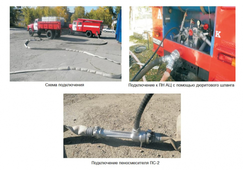 Автомобиль доставки пенообразователя на место пожара.